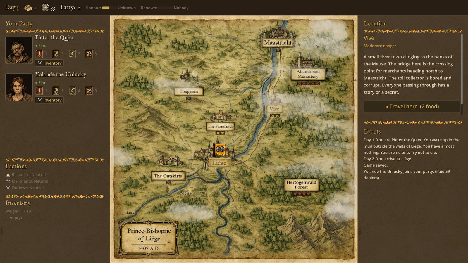 World map screen